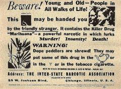 2. Affiche diffusée Par Le Federal Bureau Of Narcotics, à La Fin Des années 1930, Et pendant Les années 1940, époque De diabolisation Du produit