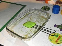 Plat en Pirex avec du BHO