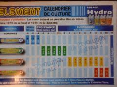 Calendrier culture Element Hydro