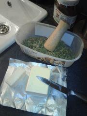 25 gr feuilles + 50 gr beurre
