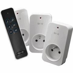 Lot De 3 prises telecommandables interieure Dio
