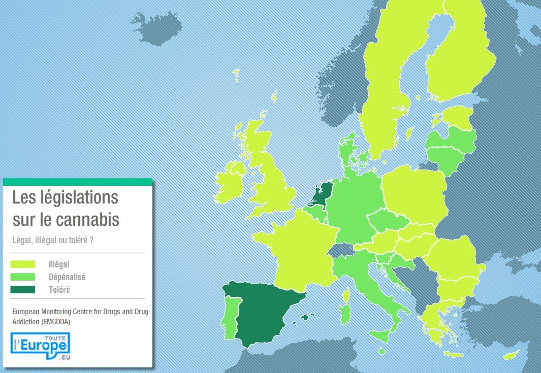 Les législations sur le cannabis en Europe