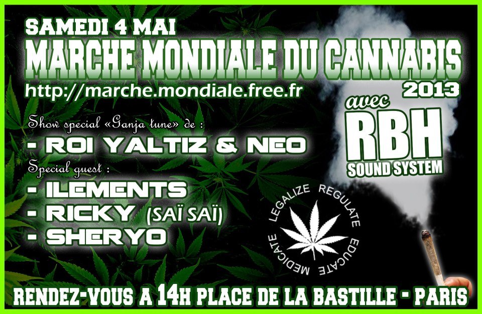 Communiqué : Programme de la « Marche Mondiale du Cannabis 2013″