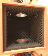 Assemblage caisson + mousse phonique et suspension